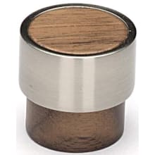 Round 1 Inch Wood Cylindrical Cabinet Knob from the Designer Wood Collection