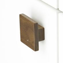 Designer Wood 2" Rustic Modern Square Wood Cabinet Knob