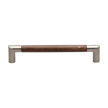 Designer Wood 7-9/16" Center to Center Modern Industrial Wood and Metal Cabinet Handle Cabinet Pull
