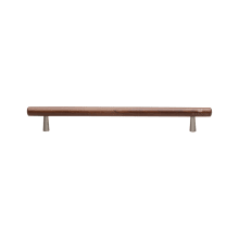 Designer Wood 8-13/16" Center to Center Industrial Modern Wood and Metal Bar Cabinet Pull Cabinet Handle