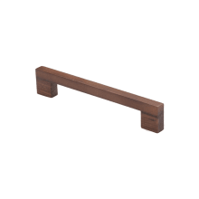 Designer Wood 6-5/16" Center to Center Urban Modern Square Cabinet Handle / Drawer Pull