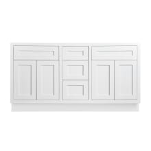 60" Double Free Standing Vanity Cabinet Only - Less Vanity Top