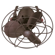 13" 3 Blade Indoor / Outdoor Fan Head Set with Decorative Cage