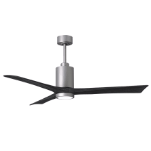 Patricia 60" 3 Blade Indoor LED Ceiling Fan with 6 Speed Reversible Motor and Dimmable Light Kit Included