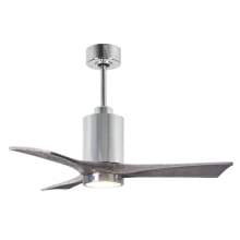 Patricia 42" 3 Blade Indoor LED Ceiling Fan with Remote Control