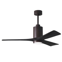 Patricia 52" 3 Blade Indoor LED Ceiling Fan with 6 Speed Reversible Motor and Dimmable Light Kit Included