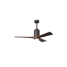 Patricia 52" 3 Blade Indoor LED Ceiling Fan with 6 Speed Reversible Motor and Dimmable Light Kit Included