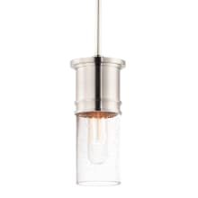 Rexford 4" Wide Mini Pendant with Seedy Glass Shade