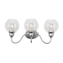 Ballord 3 Light 22" Wide Bathroom Vanity Light with Glass Globe Shades