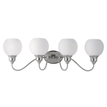 Ballord 4 Light 31" Wide Bathroom Vanity Light with Glass Globe Shades