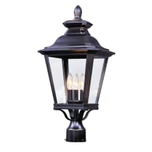 Knoxville 3 Light 23-1/2" High Outdoor Post Light with Clear Glass Shade