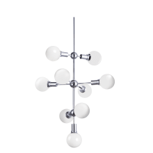 Molecule 9 Light 27" Wide LED Chandelier with G40 CL Bulbs