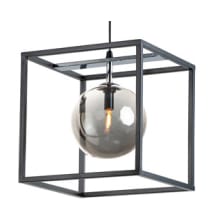 Fluid 12" Wide LED Pendant with Grey Shade