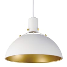 Dawn 12" Wide Pendant with Aluminum Shade