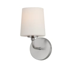 Bristol 10" Tall Bathroom Sconce with Frosted Glass Shade