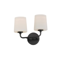 Bristol 2 Light 10" Tall Bathroom Sconce with Frosted Glass Shades