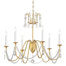 Plumette 6 Light 28" Wide Crystal Candle Style Chandelier