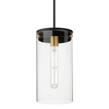 Pinn 8" Wide Mini Pendant with Clear Glass Shade