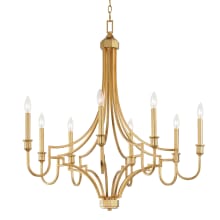Normandy 8 Light 34" Wide Taper Candle Style Chandelier