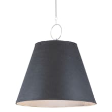 Acoustic 30" Wide Pendant with Black Fabric Shade