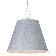 Acoustic 30" Wide Pendant with Grey Fabric Shade