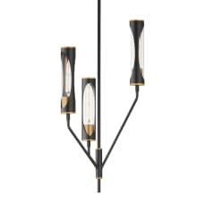 Maxim 16123CLBKAB Black / Antique Brass Flambeau 3 Light 13