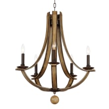 Basque 5 Light 26" Wide Taper Candle Style Chandelier
