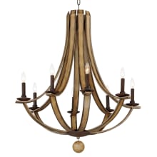 Basque 8 Light 32" Wide Taper Candle Style Chandelier