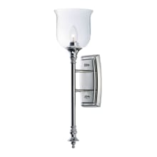 Centennial Single Light 22" Tall Wall Sconce with Glass Bell Shade