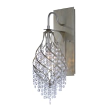 Twirl Single Light 22-1/4" High Wall Sconce with Crystal Shade