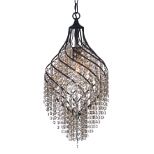 Twirl Single Light 11-1/2" Wide Pendant with Crystal Accents Shade