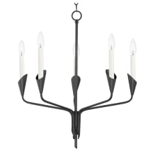 Calyx 5 Light 22" Wide Taper Candle Chandelier