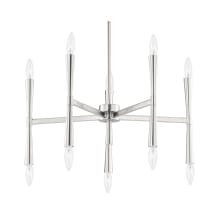 Rome 10 Light 24" Wide Taper Candle Chandelier