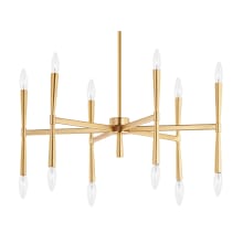 Rome 12 Light 29" Wide Taper Candle Chandelier