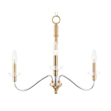 Clarion 3 Light 24" Wide Taper Candle Pendant