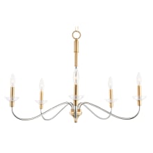 Clarion 5 Light 32" Wide Taper Candle Chandelier