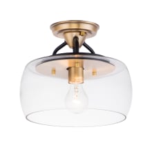 Goblet Single Light 11" Wide Semi-Flush Drum Ceiling Fixture