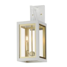 Neoclass 2 Light 18" Tall Outdoor Wall Sconce with Clear Glass Shade