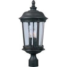 Dover 26" Tall 3 Light Post Light with Clear Seedy Glass