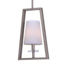 Swing 1 Light 9" Wide Pendant with Tapered White Glass Shade