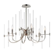 Divine 6 Light 30" Wide Taper Candle Style Chandelier