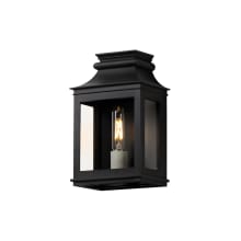 Savannah 13" Tall Outdoor Wall Sconce with Clear Glass Shade