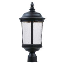Dover 21" Tall LED Post Light with Clear Seedy Glass
