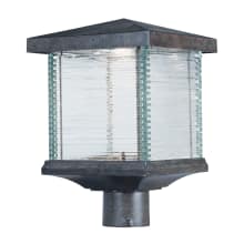 Triumph LED Single Light 15" High Integrated LED Outdoor Single Head Post Light with Glass Square Shade