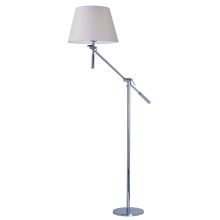 Hotel 1 Light 48" Tall LED Swing Arm Floor Lamp with Tapered Fabric Shade