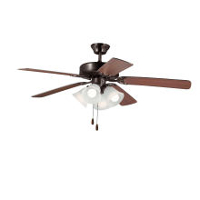 Basic-Max 52" 5 Blade Indoor Ceiling Fan - Light Kit Included