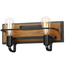 Black Forest 2 Light 16" Wide Bathroom Vanity Light