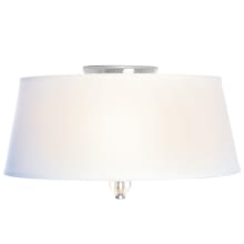 Rondo 15" Ceiling Light with Crystal Accents and Fabric Shades
