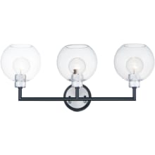 Vessel 3 Light 27" Wide Bathroom Light with Hand-blown Glass Shades