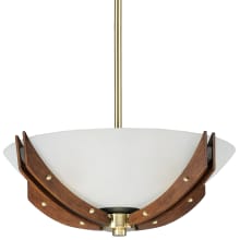 Merge 4 Light 22" Wide Pendant / Semi-Flush Ceiling Fixture with Glass Bowl Shade
